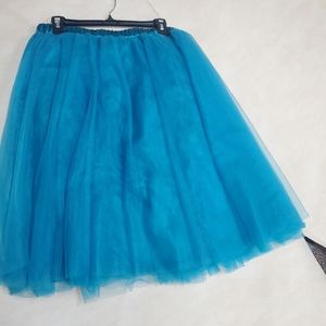 Teal Tulle Skirt (L)